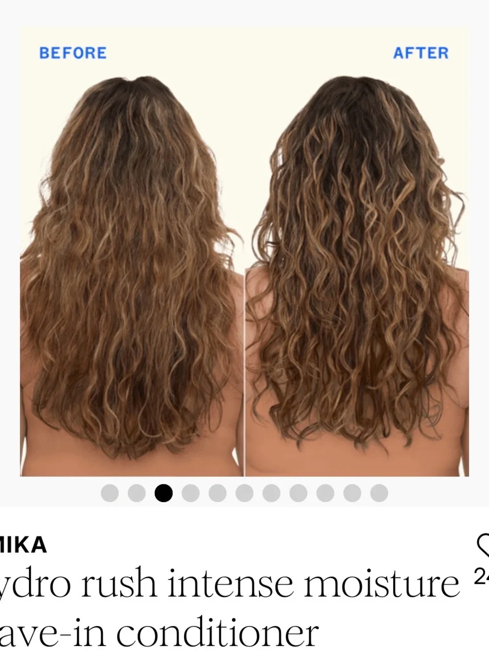 NWT amika Hydro Rush Intense Moisture Leave-In Conditioner - Blue
